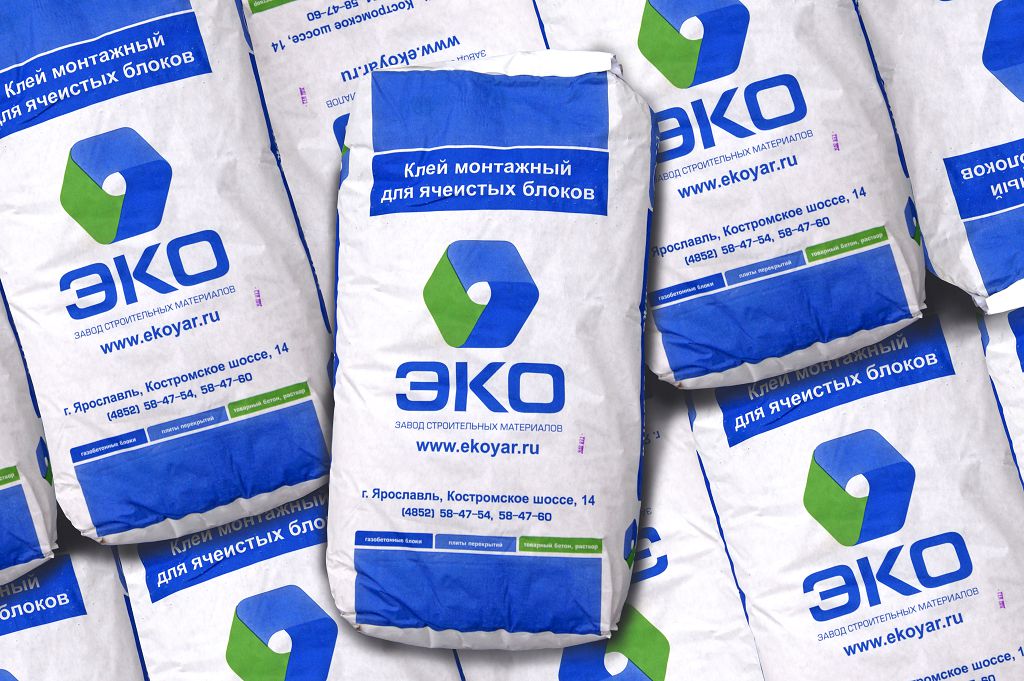 Клей для газобетонных блоков "ЭКО-BLOK", 25 кг (лето)